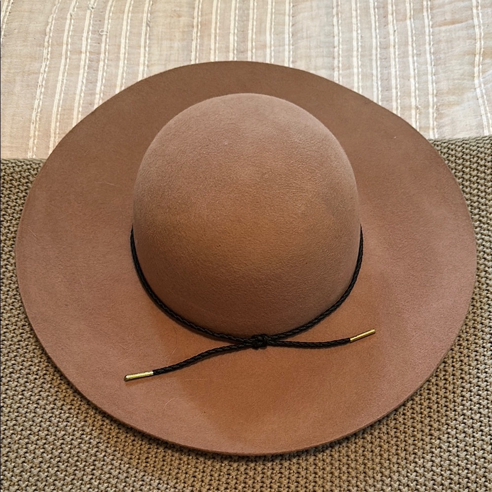 Brown Wide-Brim Hat